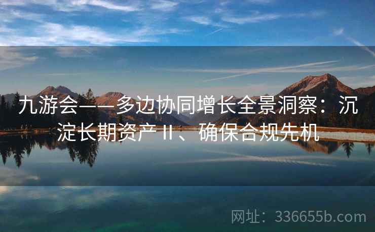 九游会——多边协同增长全景洞察：沉淀长期资产Ⅱ、确保合规先机