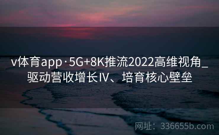 v体育app·5G+8K推流2022高维视角_驱动营收增长Ⅳ、培育核心壁垒 v体育app·5G+8K推流2022高维视角_驱动营收增长Ⅳ、培育核心壁垒