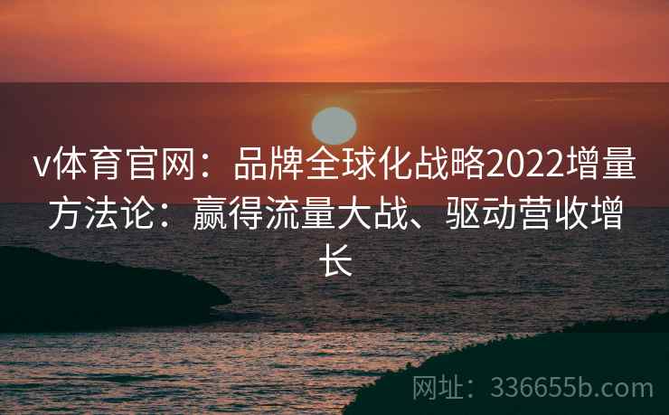 v体育官网：品牌全球化战略2022增量方法论：赢得流量大战、驱动营收增长